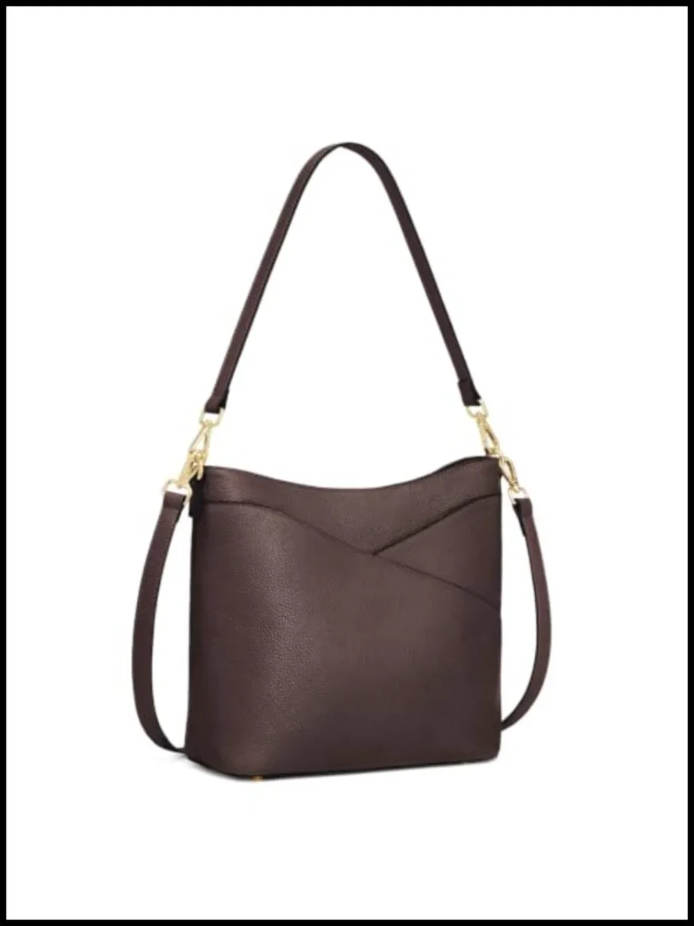 Genuine Leather Hobo Crossbody Bag Shoulder Purse Detachable Strap